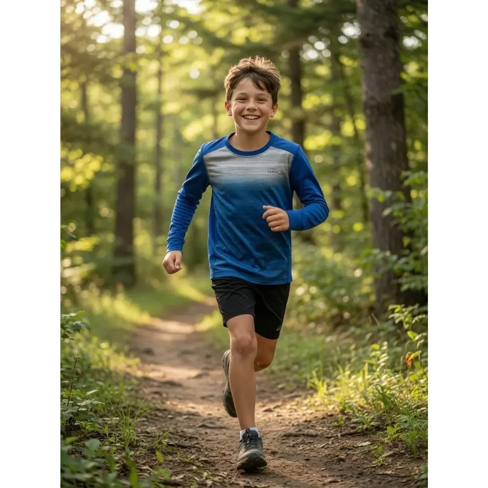 L.L.Bean Boys Long-Sleeve Performance Shirt – Size M (10-12)